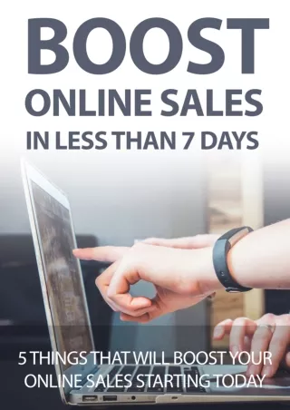 How to Boost Online Sales in Less Than 7 Days