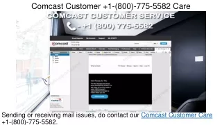 comcast customer 1 800 775 5582 care