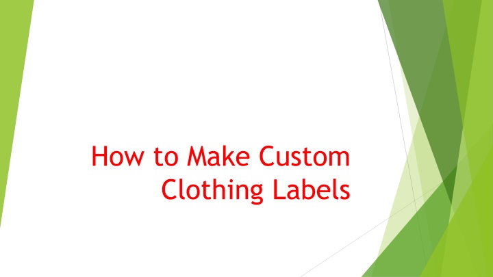 how to make custom clothing labels