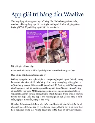 app gi i tr h ng u waalive