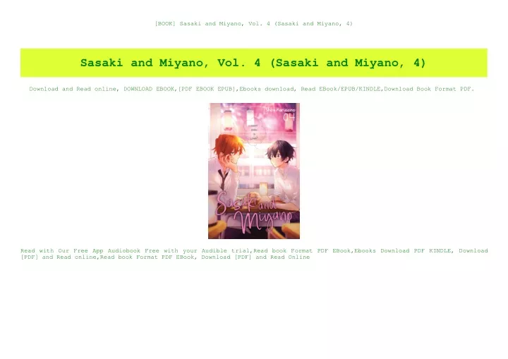 book sasaki and miyano vol 4 sasaki and miyano 4