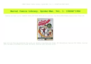 [READ] Marvel Comics Library. Spider-Man. Vol. 1. 1962Ã¢Â€Â“1964 BEST EBOOK