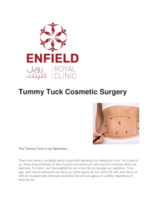 tummy tuck cosmetic surgery