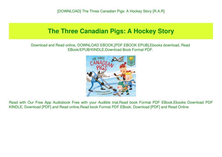 download the three canadian pigs a hockey story
