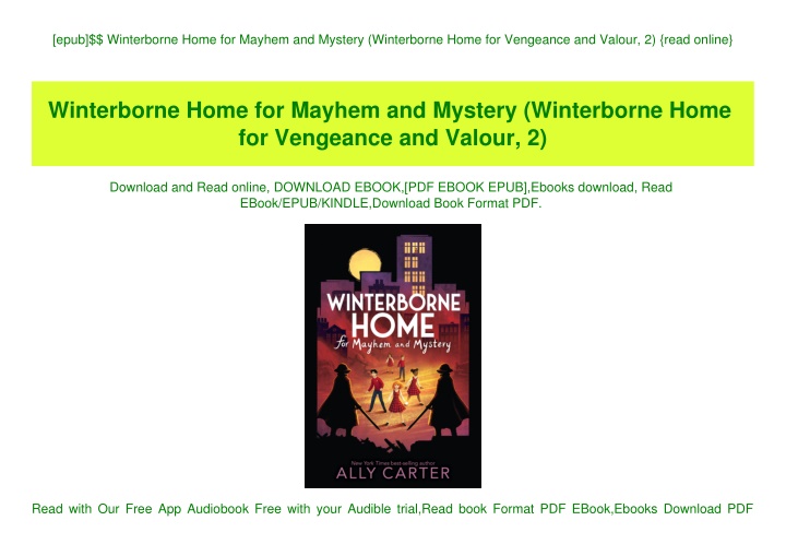 epub winterborne home for mayhem and mystery
