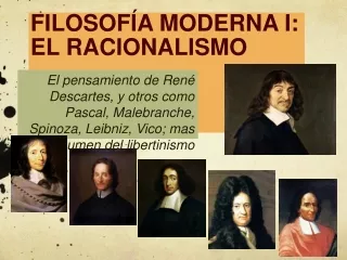 filosof a moderna i el racionalismo