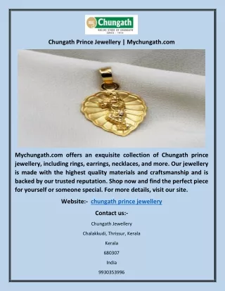 Chungath Prince Jewellery | Mychungath.com