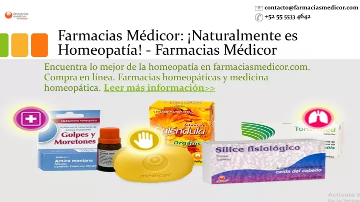 contacto@farmaciasmedicor com