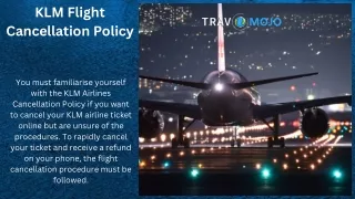 KLM Flight Cancellation Policy