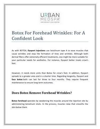 Botox For Forehead Wrinkles: For A Confident Look