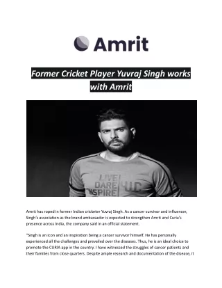 former cricket player yuvraj singh works with