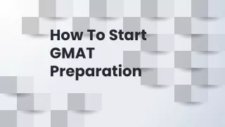 how to start gmat preparation