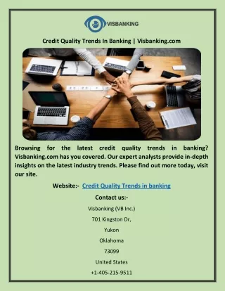 Credit Quality Trends In Banking | Visbanking.com