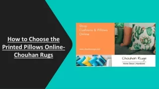 how to choose the printed pillows online chouhan