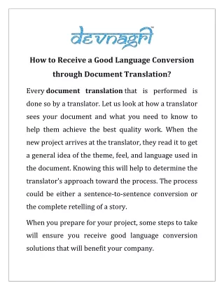 how to receive a good language conversion