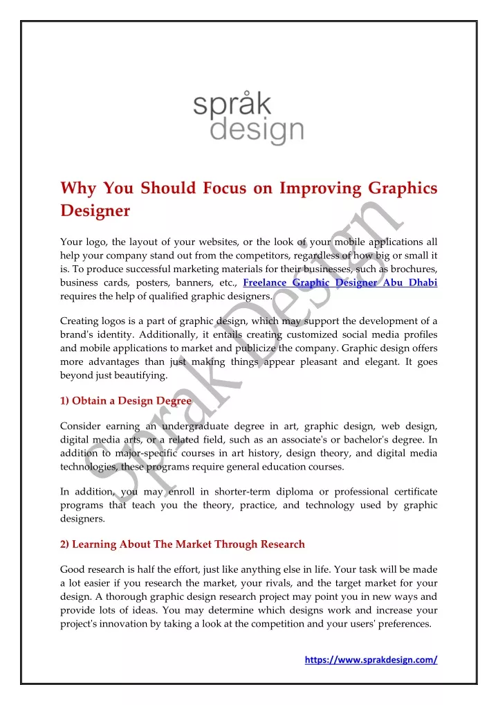 why you should focus on improving graphics