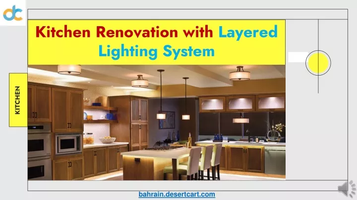 kitchen renovation with layered lighting system