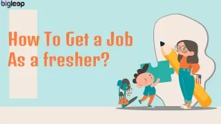 How To Get a Job As a fresher_