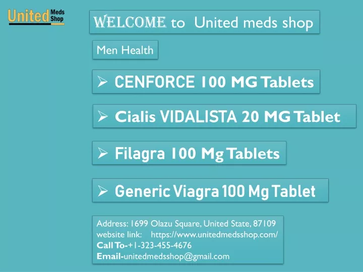 welcome to united meds shop