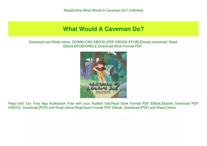 readonline what would a caveman do unlimited