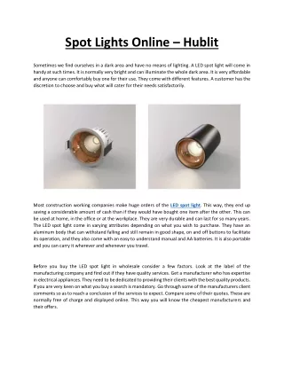 spot lights online hublit