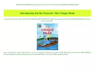 DOWNLOAD EBOOK Introducing Sai the Peacock The Unique Beak [KINDLE EBOOK EPUB]