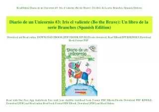 ReadOnline Diario de un Unicornio #3 Iris el valiente (Bo the Brave) Un libro de la serie Branches (Spanish Edition) (DO