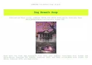 DOWNLOAD Dog Breath Soup [R.A.R]