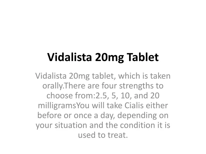 vidalista 20mg tablet vidalista 20mg tablet which