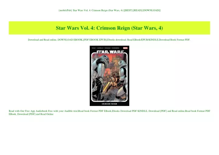mobi epub star wars vol 4 crimson reign star wars