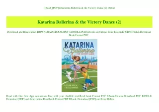 ((Read_[PDF])) Katarina Ballerina & the Victory Dance (2) Online