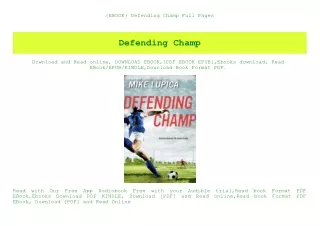 {EBOOK} Defending Champ Full Pages