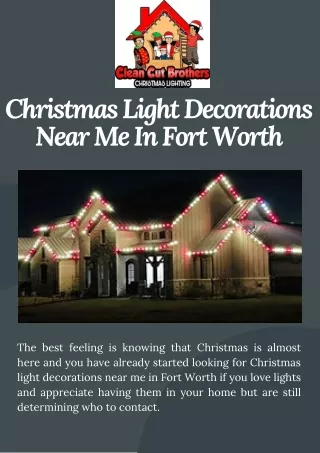 Looking For Christmas Lights Decorations Near Me In Fort Worth