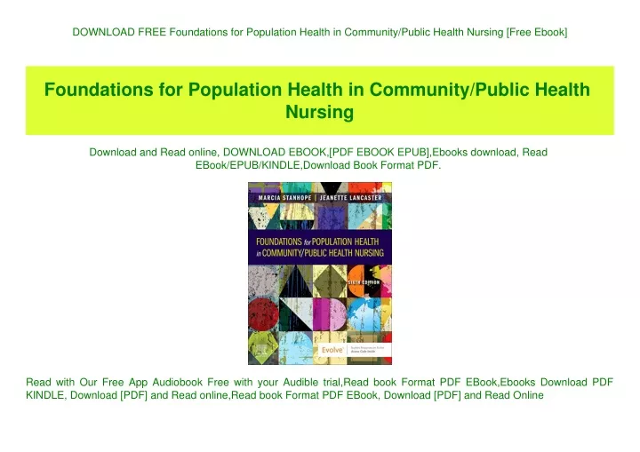 PPT - DOWNLOAD FREE Foundations For Population Health In ...