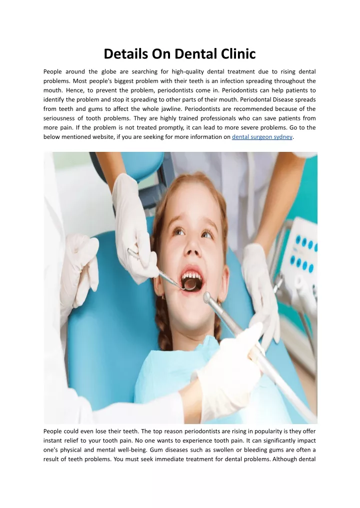 details on dental clinic