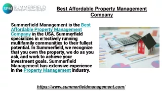 Best Affordable Property Management Company