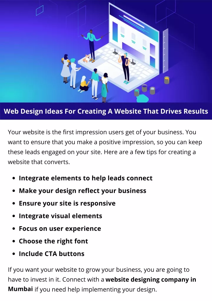 web design ideas for creating a website that