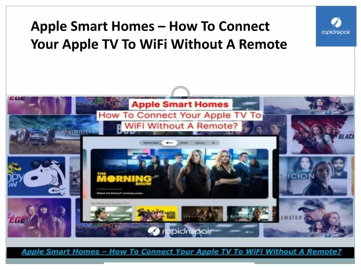 apple smart homes how to connect your apple tv to wifi without a remote