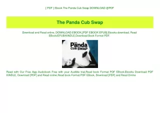 [ PDF ] Ebook The Panda Cub Swap DOWNLOAD @PDF