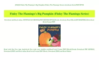 [Pdf]$$ Finley The Flamingo's Big Pumpkin (Finley The Flamingo Series) download ebook PDF EPUB