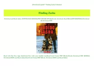 [Download] [epub]^^ Finding Zasha Unlimited