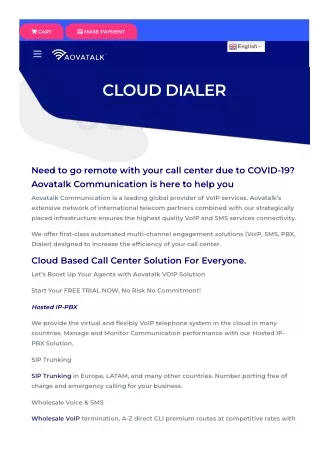 Cloud PBX | cloud phone system | Boost Call Connect Rate - Aovatalk