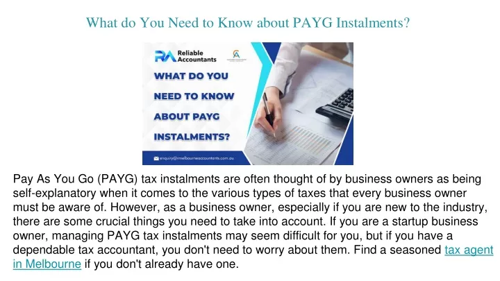 what do you need to know about payg instalments