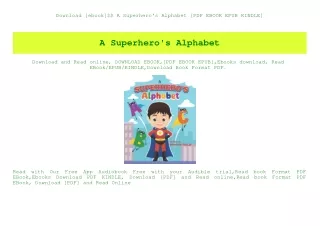 Download [ebook]$$ A Superhero's Alphabet [PDF EBOOK EPUB KINDLE]