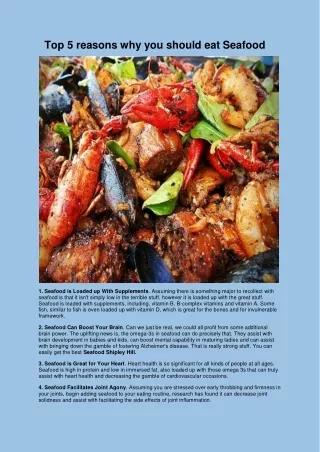 top 5 reasons why you should eat seafood
