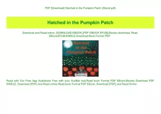PDF [Download] Hatched in the Pumpkin Patch (Ebook pdf)