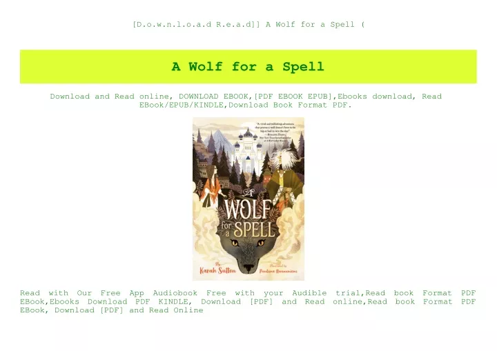 d o w n l o a d r e a d a wolf for a spell