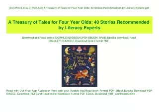 [D.O.W.N.L.O.A.D] [R.E.A.D] A Treasury of Tales for Four Year Olds 40 Stories Recommended by Literacy Experts pdf