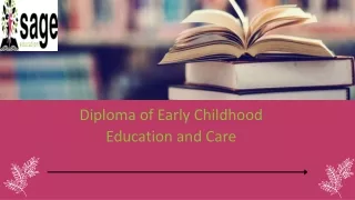 Diploma Programme in Early Childhood Care and Education