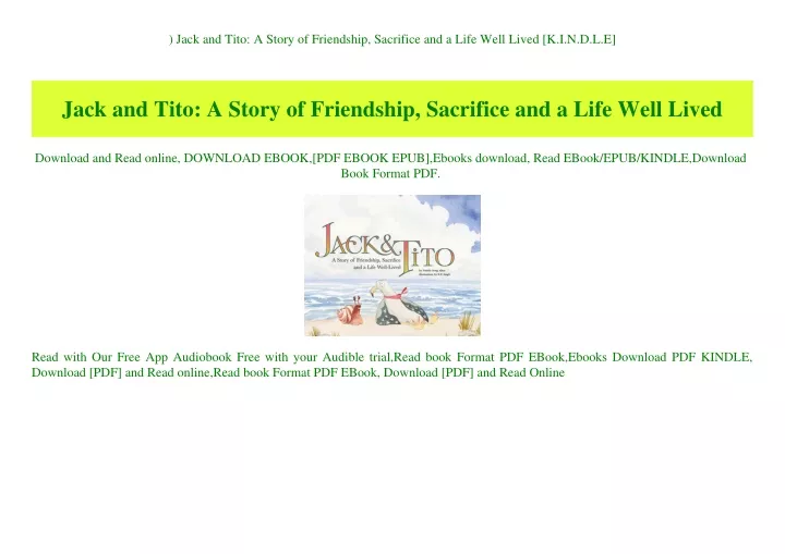 jack and tito a story of friendship sacrifice